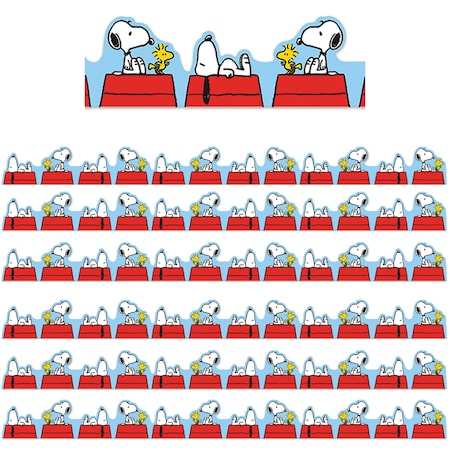 Eureka Peanuts Snoopy on Doghouse Extra Wide Die-Cut Deco Trim, 72PK 846356